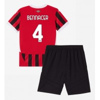 Billiga AC Milan Ismael Bennacer #4 Barnkläder Hemma fotbollskläder till baby 2024-25 Kortärmad (+ Korta byxor)